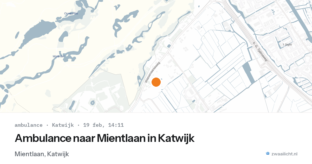Ambulance naar Mientlaan in Katwijk — 19 feb 2026