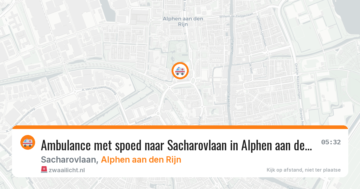 Ambulance met spoed naar Sacharovlaan in Alphen aan den Rijn — 31 mei 2026