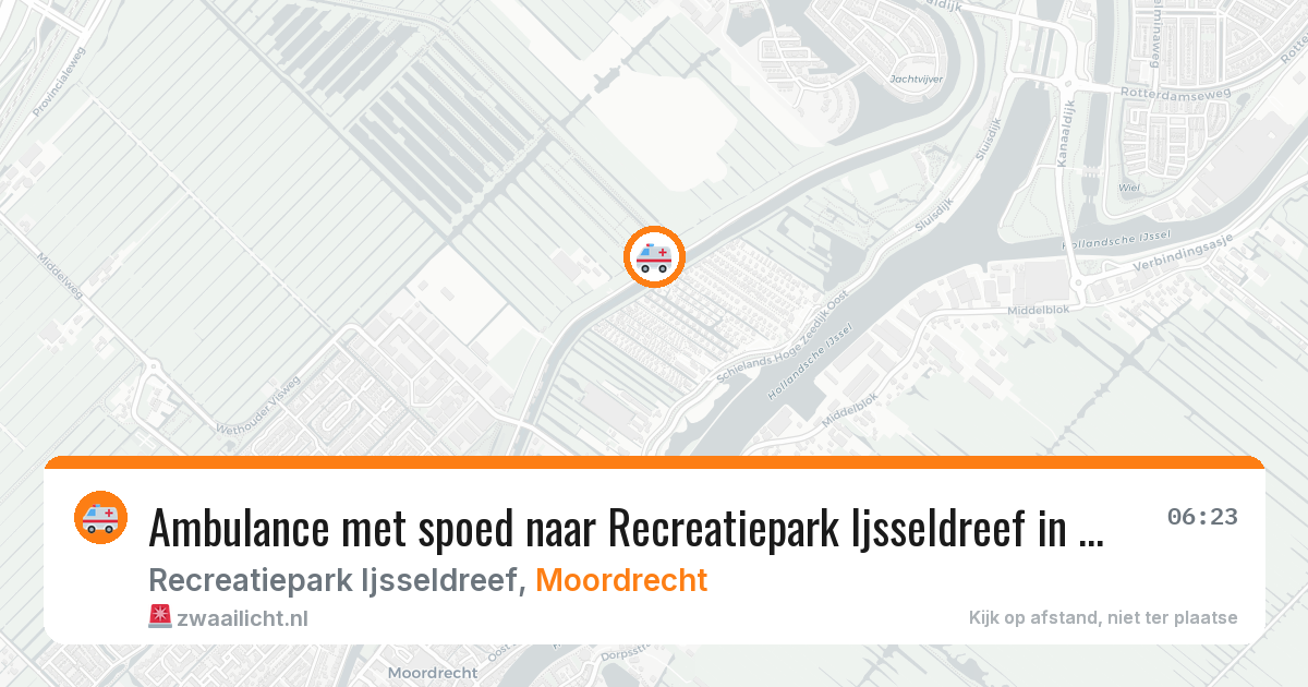 Ambulance met spoed naar Recreatiepark Ijsseldreef in Moordrecht — 14 jul 2026
