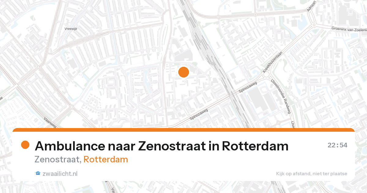 Ambulance naar Zenostraat in Rotterdam — 16 mrt 2026