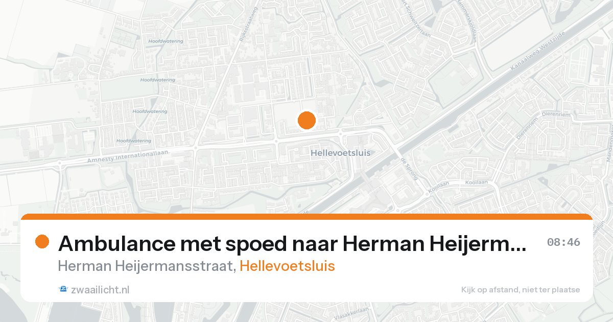 Ambulance met spoed naar Herman Heijermansstraat in Hellevoetsluis — 6 jul 2026