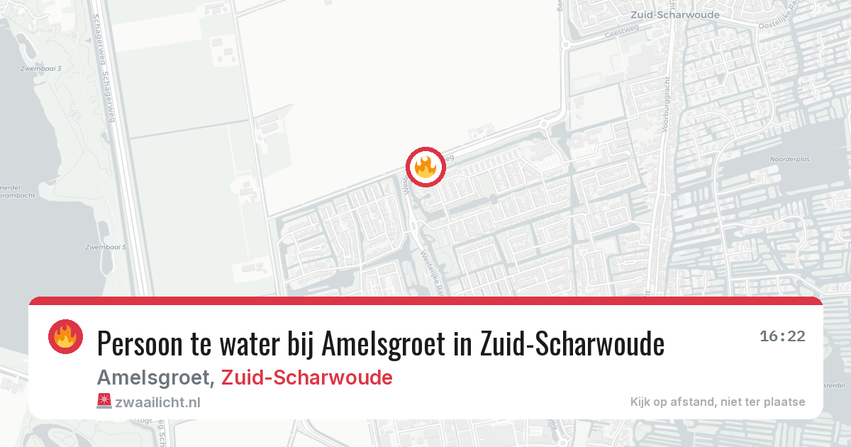 Persoon te water bij Amelsgroet in Zuid-Scharwoude — 10 jun 2026