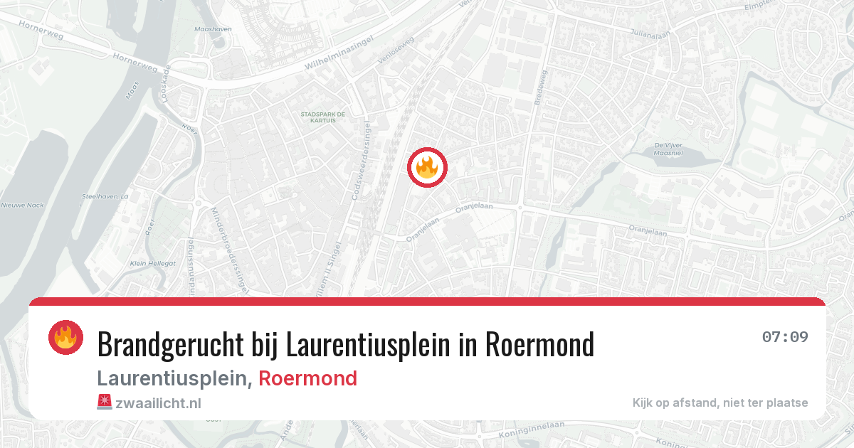 Brandgerucht bij Laurentiusplein in Roermond — 21 mei 2026