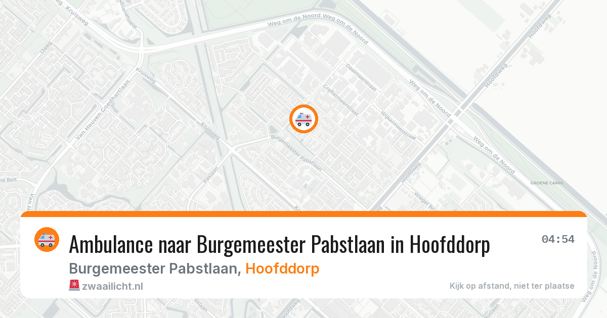 Ambulance naar Burgemeester Pabstlaan in Hoofddorp — 28 jun 2026