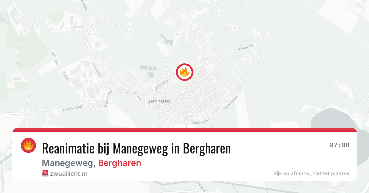 Reanimatie bij Manegeweg in Bergharen — 29 jul 2026