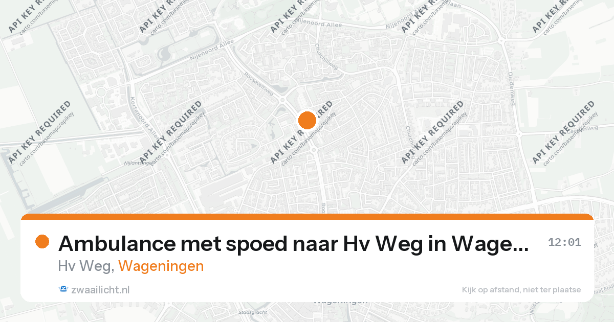 Ambulance met spoed naar Hv Weg in Wageningen — 26 aug 2026
