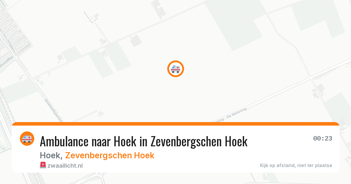 Ambulance naar Hoek in Zevenbergschen Hoek — 13 aug 2026