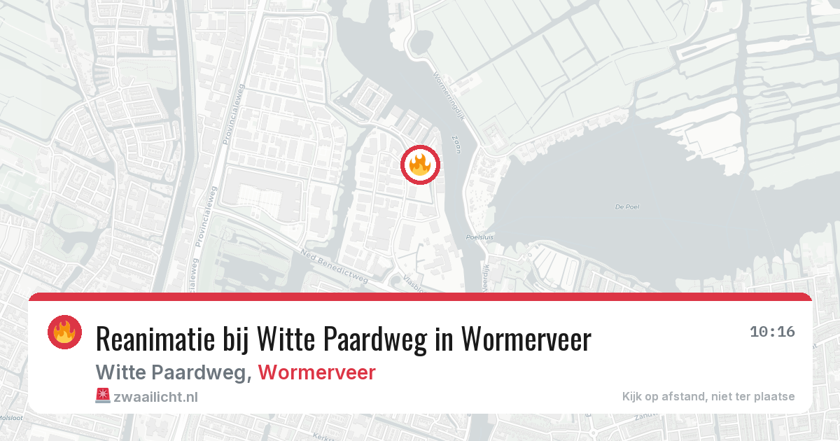 Reanimatie bij Witte Paardweg in Wormerveer — 10 jun 2026
