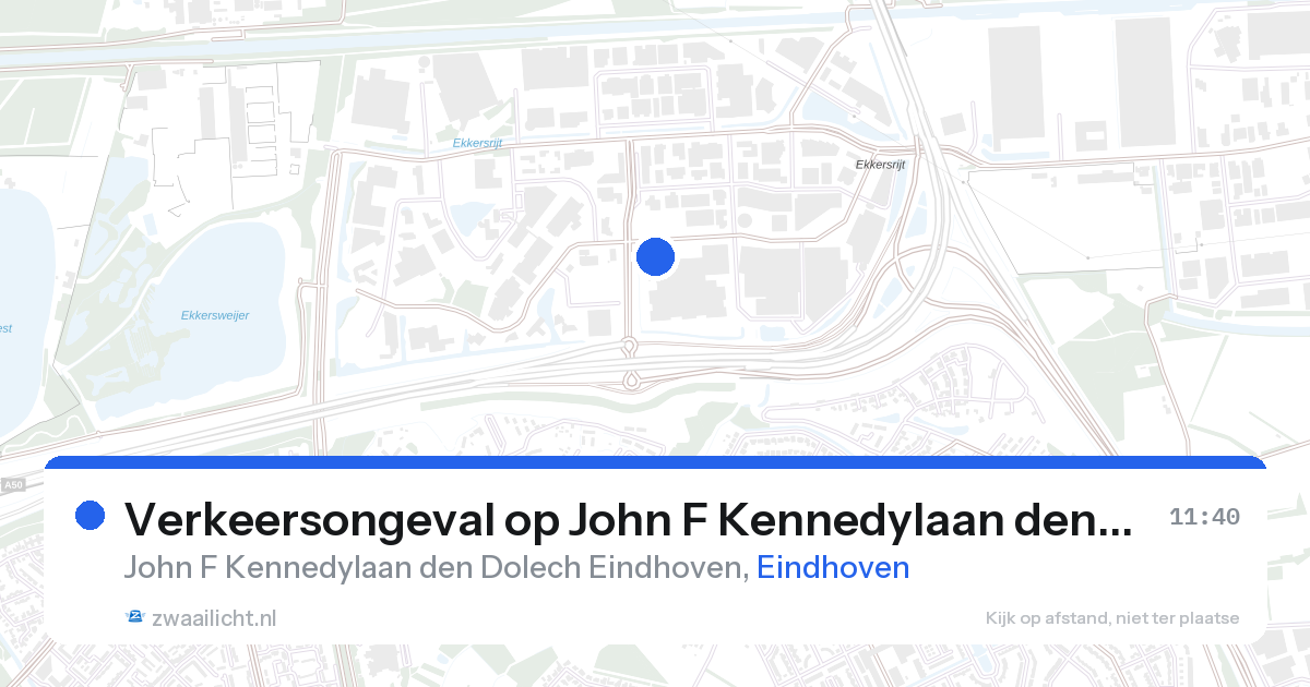 Verkeersongeval op John F Kennedylaan den Dolech Eindhoven in Eindhoven — 27 jan 2026