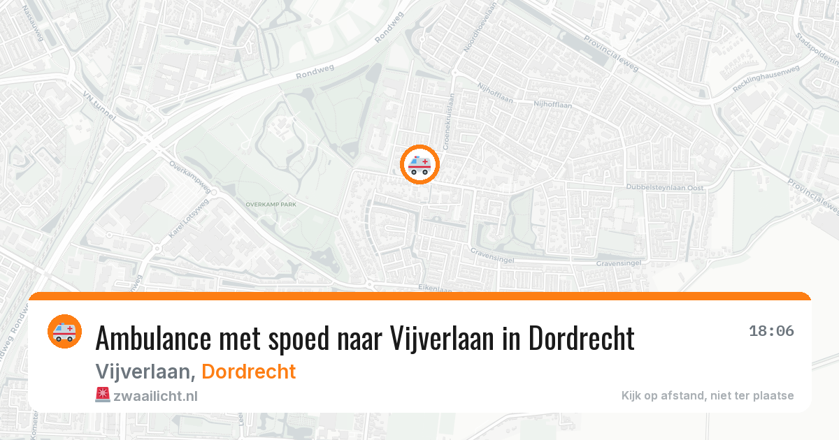 Ambulance met spoed naar Vijverlaan in Dordrecht — 28 jun 2026