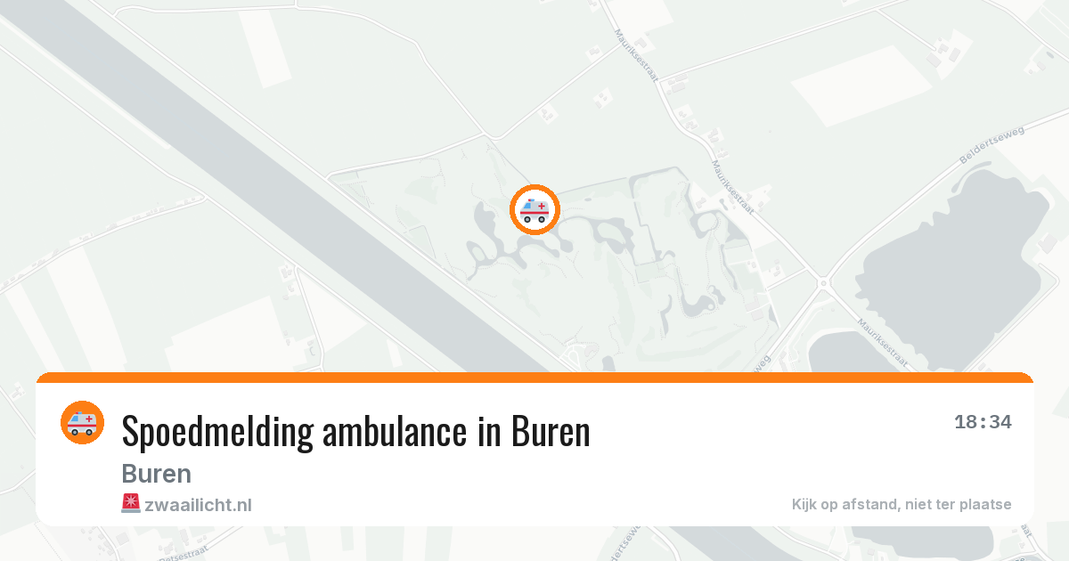 Spoedmelding ambulance in Buren — 13 apr 2026
