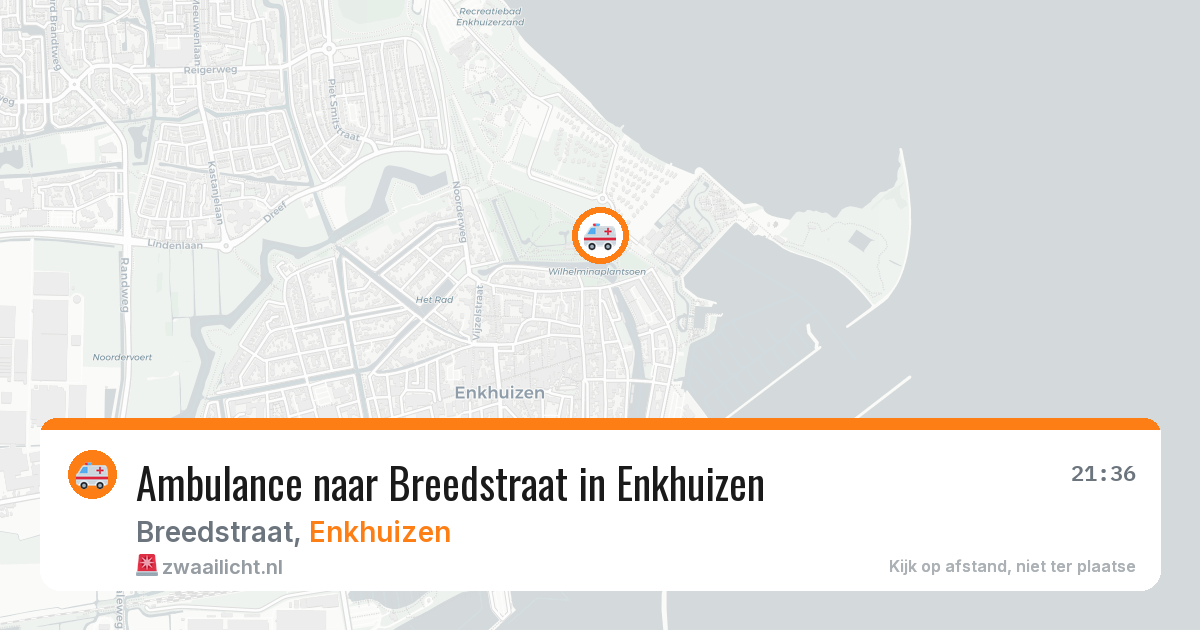 Ambulance naar Breedstraat in Enkhuizen — 24 mei 2026