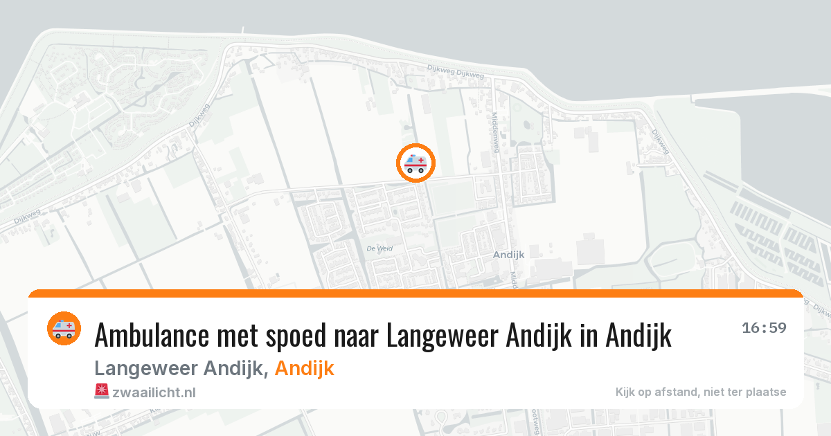 Ambulance met spoed naar Langeweer Andijk in Andijk — 1 aug 2026