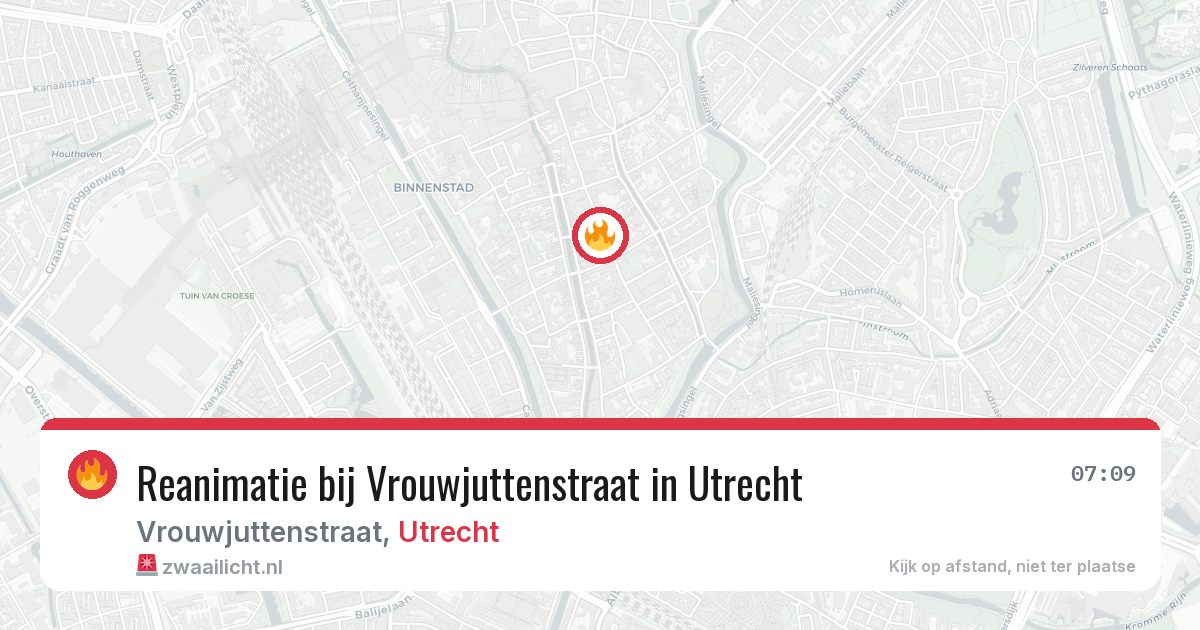 Reanimatie bij Vrouwjuttenstraat in Utrecht — 23 feb 2026