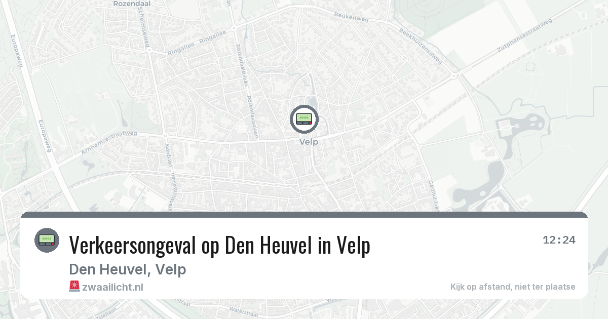Verkeersongeval op Den Heuvel in Velp — 31 jul 2026