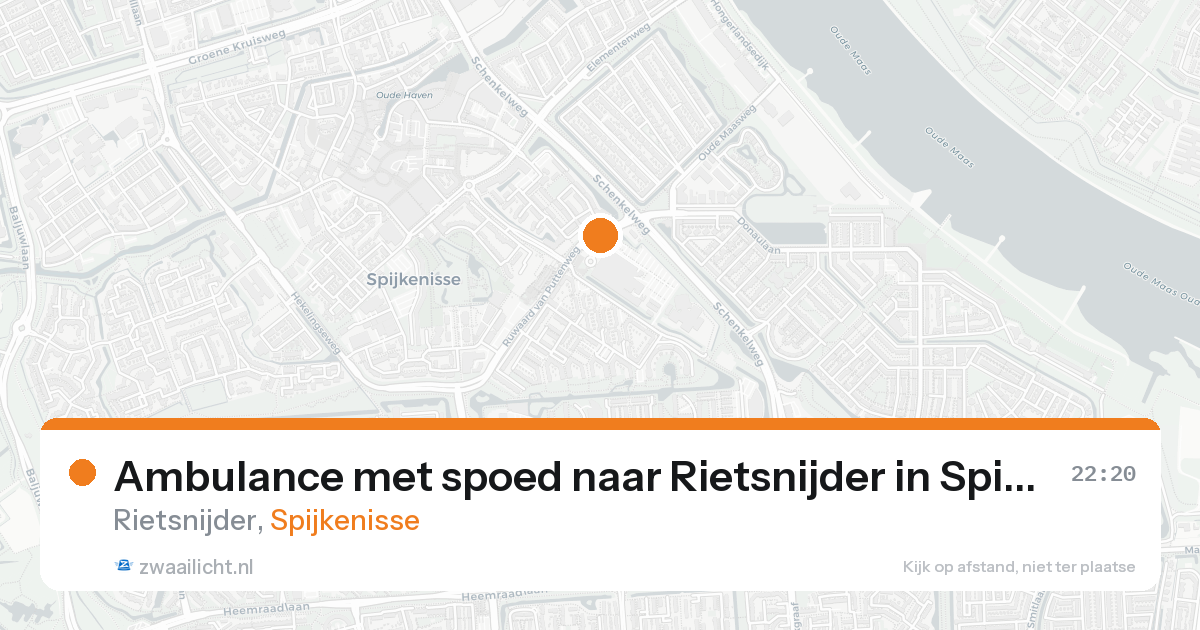 Ambulance met spoed naar Rietsnijder in Spijkenisse — 16 aug 2026