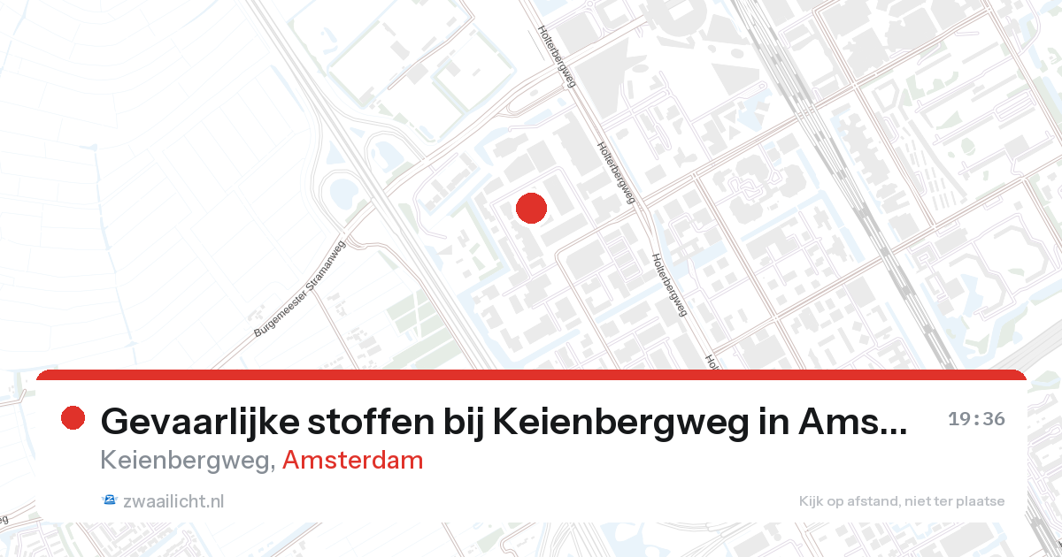 Gevaarlijke stoffen bij Keienbergweg in Amsterdam — 26 jun 2026