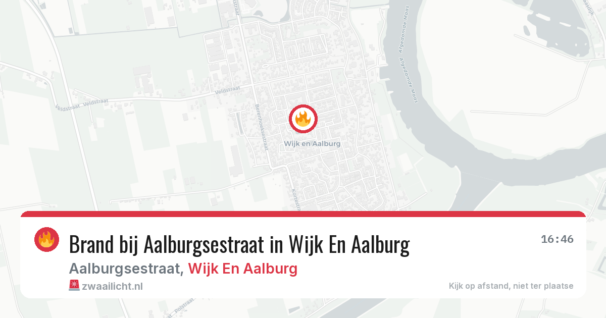 Brand bij Aalburgsestraat in Wijk En Aalburg — 31 jul 2026