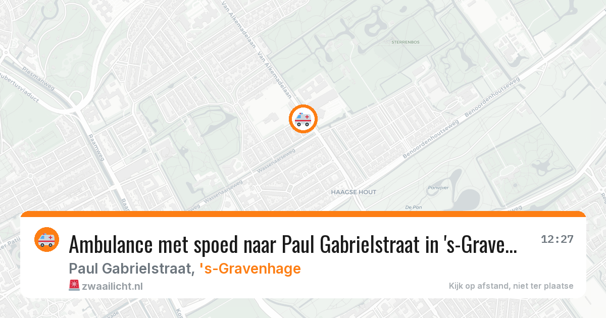 Ambulance met spoed naar Paul Gabrielstraat in 's-Gravenhage — 3 apr 2026