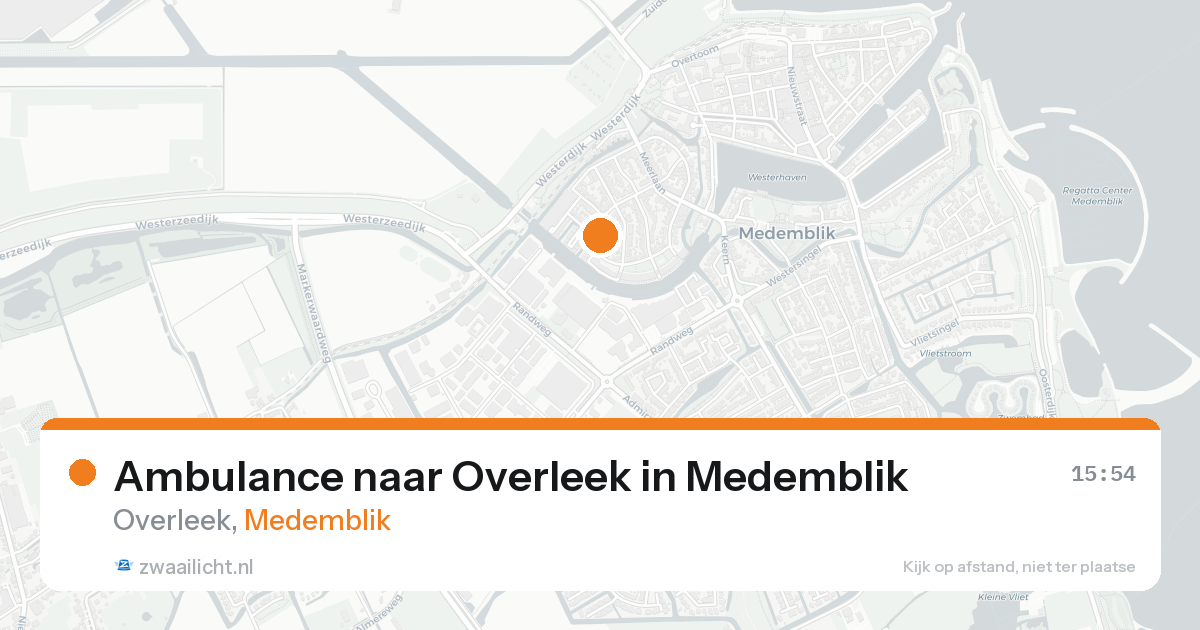 Ambulance naar Overleek in Medemblik — 13 aug 2026