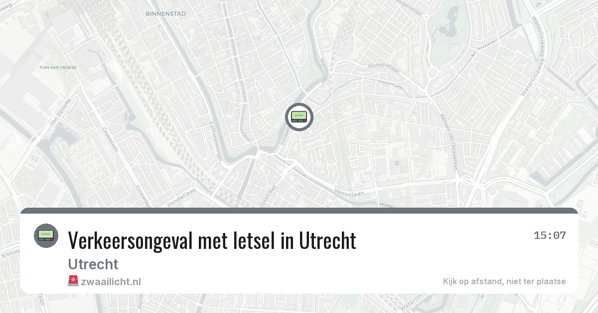 Verkeersongeval met letsel in Utrecht — 19 feb 2026