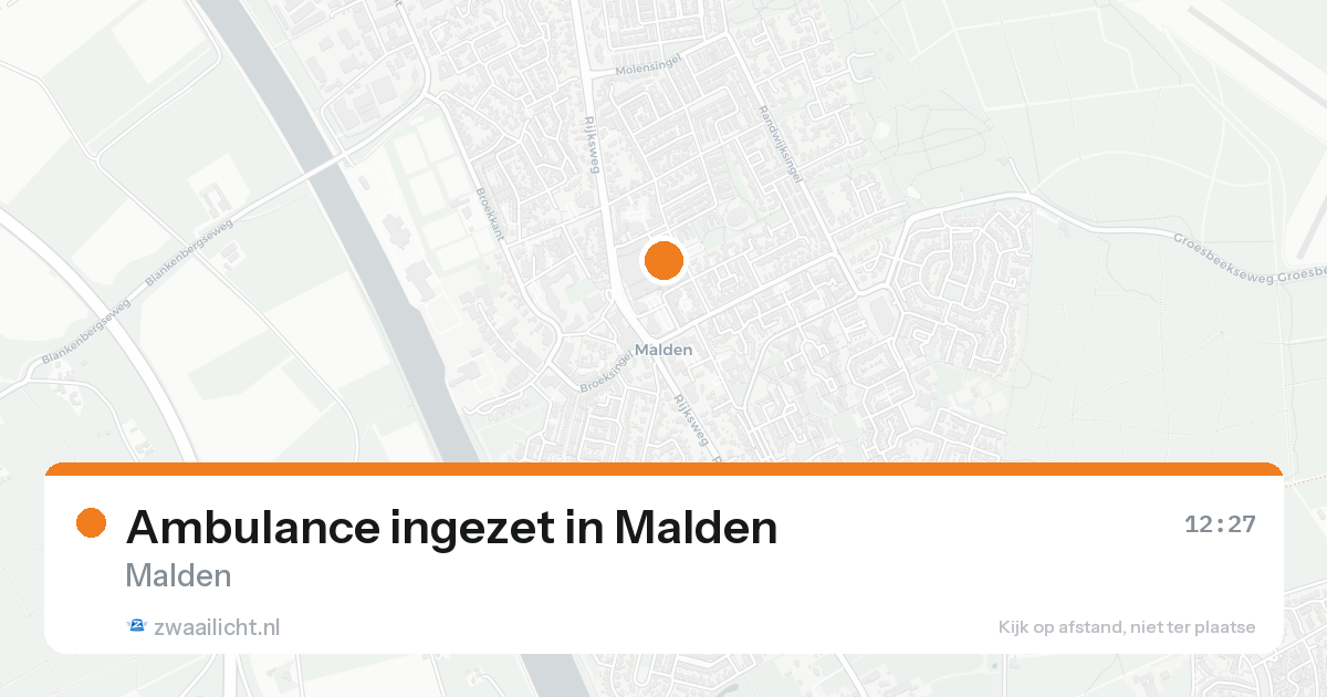 Ambulance ingezet in Malden — 24 jun 2026