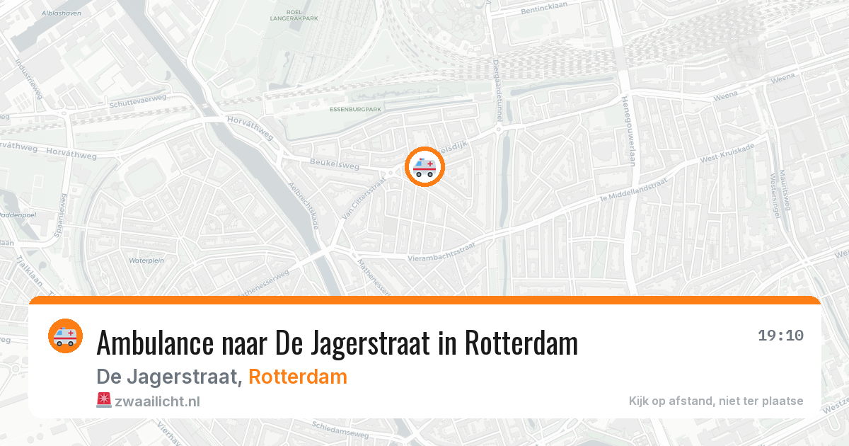 Ambulance naar De Jagerstraat in Rotterdam — 14 jun 2026