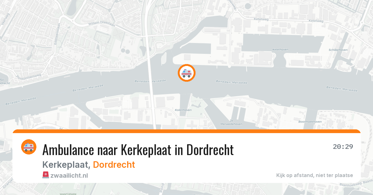 Ambulance naar Kerkeplaat in Dordrecht — 29 jul 2026