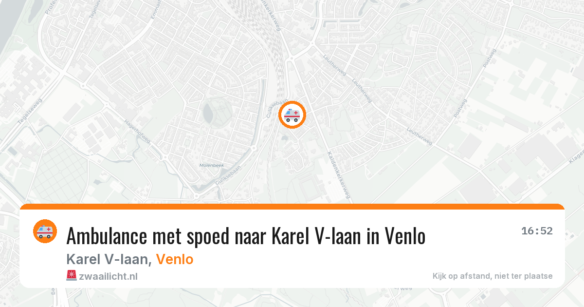 Ambulance met spoed naar Karel V-laan in Venlo — 27 jul 2026