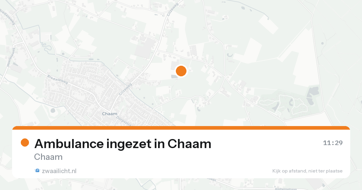 Ambulance ingezet in Chaam — 9 jun 2026