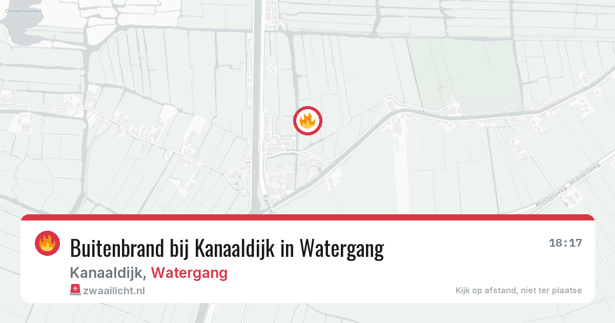Buitenbrand bij Kanaaldijk in Watergang — 6 jun 2026