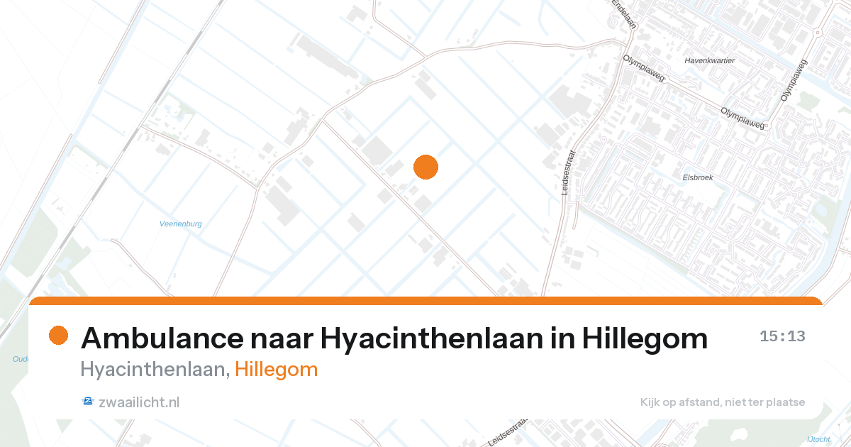 Ambulance naar Hyacinthenlaan in Hillegom — 28 aug 2026