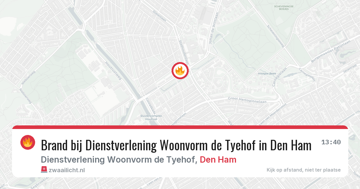 Brand bij Dienstverlening Woonvorm de Tyehof in Den Ham — 27 jun 2026