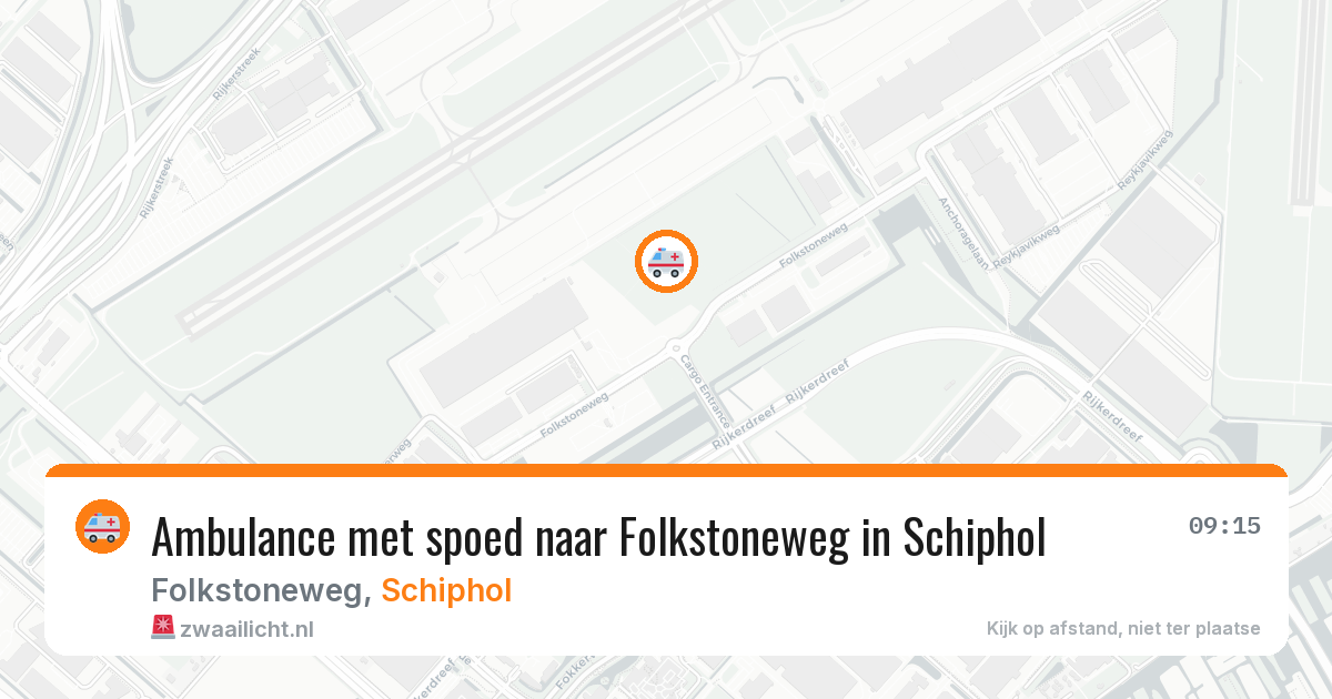 Ambulance met spoed naar Folkstoneweg in Schiphol — 30 apr 2026