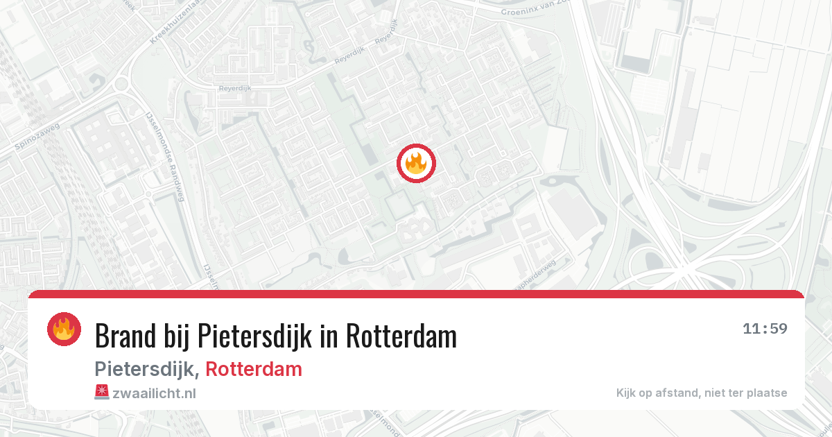 Brand bij Pietersdijk in Rotterdam — 29 jun 2026