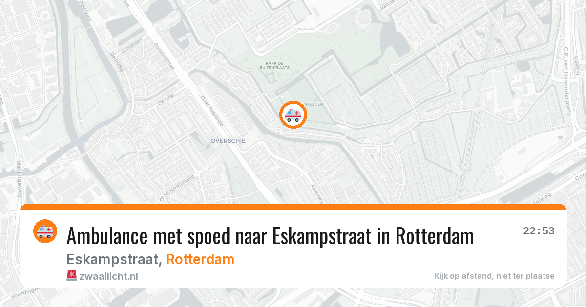 Ambulance met spoed naar Eskampstraat in Rotterdam — 19 jun 2026