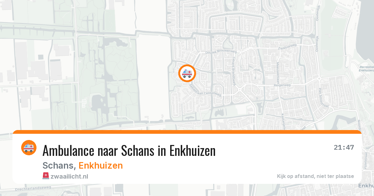 Ambulance naar Schans in Enkhuizen — 9 jul 2026