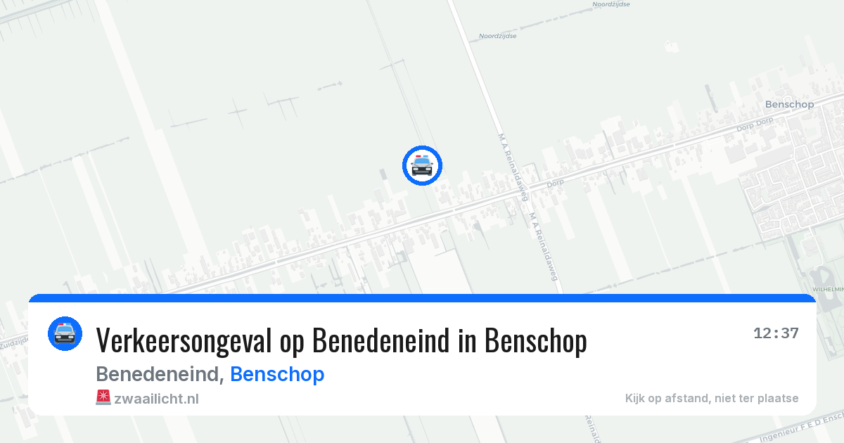Verkeersongeval op Benedeneind in Benschop — 16 mei 2026