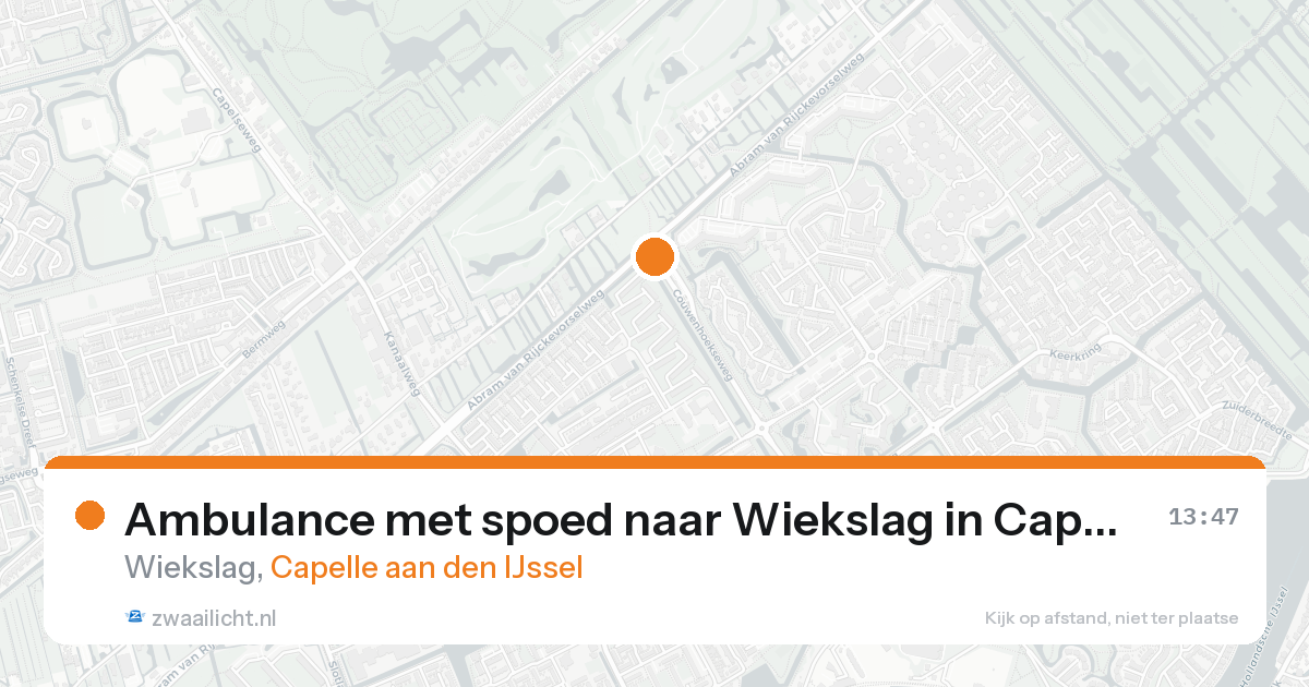 Ambulance met spoed naar Wiekslag in Capelle aan den IJssel — 22 aug 2026