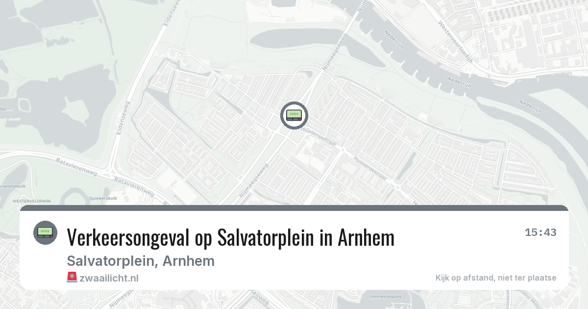 Verkeersongeval op Salvatorplein in Arnhem — 26 jun 2026