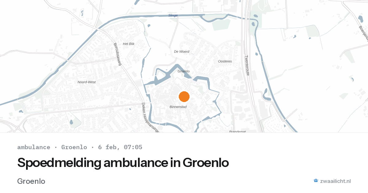 Spoedmelding ambulance in Groenlo — 6 feb 2026