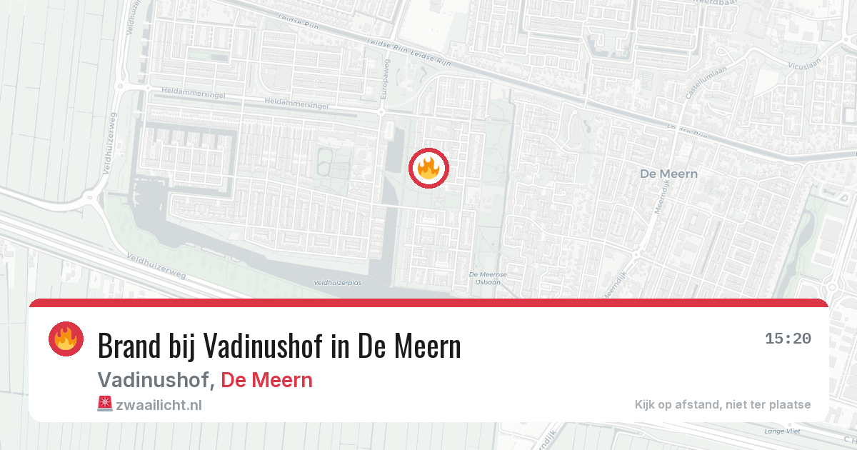 Brand bij Vadinushof in De Meern — 25 jun 2026