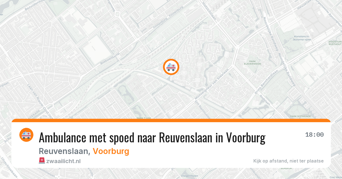 Ambulance met spoed naar Reuvenslaan in Voorburg — 8 aug 2026
