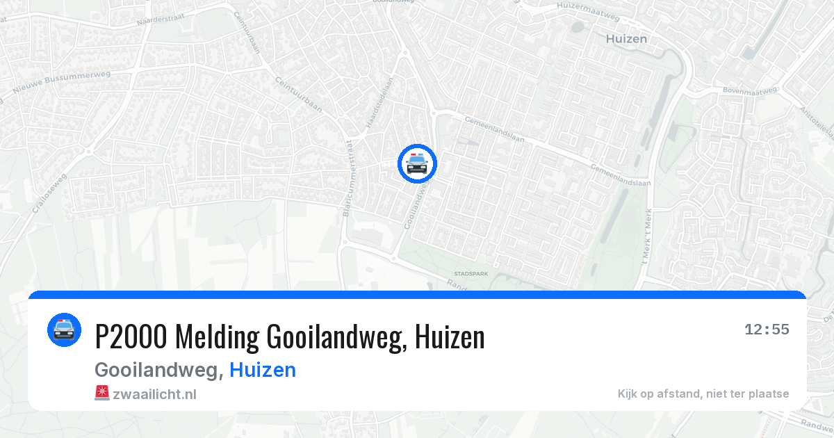 P2000 Melding Gooilandweg, Huizen — 2 jul 2026