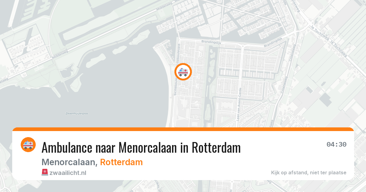 Ambulance naar Menorcalaan in Rotterdam — 21 mei 2026