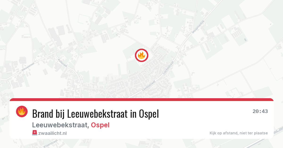Brand bij Leeuwebekstraat in Ospel — 15 jun 2026