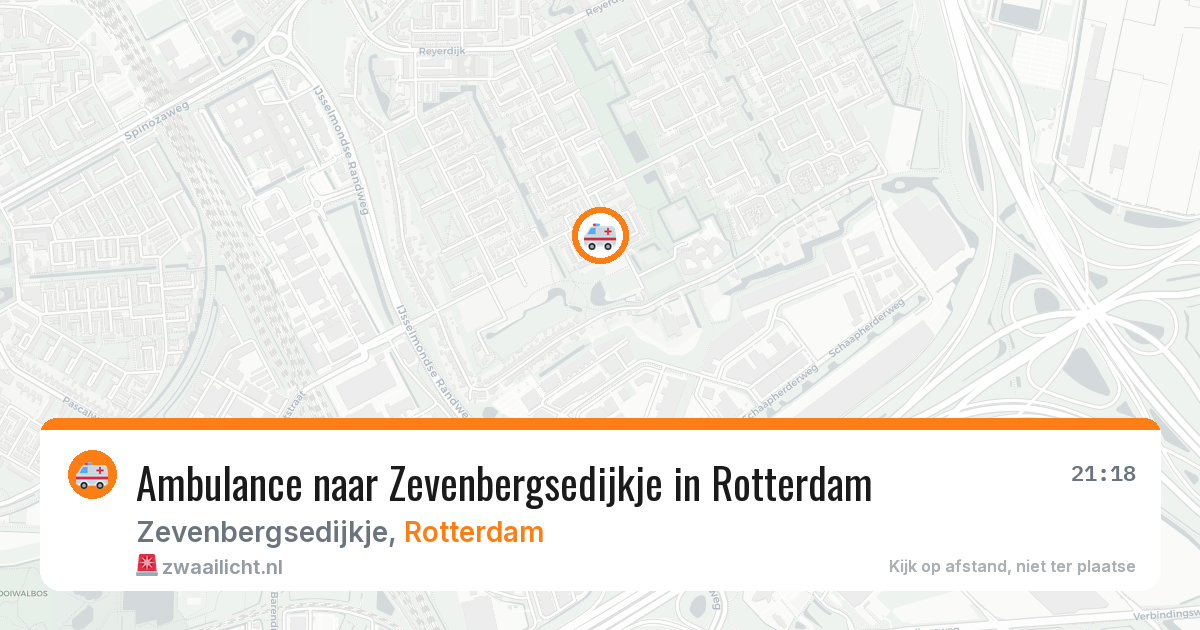 Ambulance naar Zevenbergsedijkje in Rotterdam — 31 mei 2026