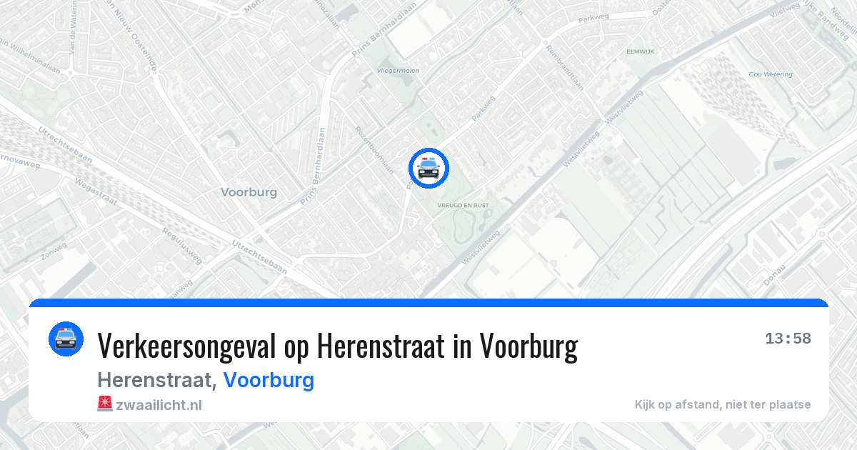 Verkeersongeval op Herenstraat in Voorburg — 21 mrt 2026