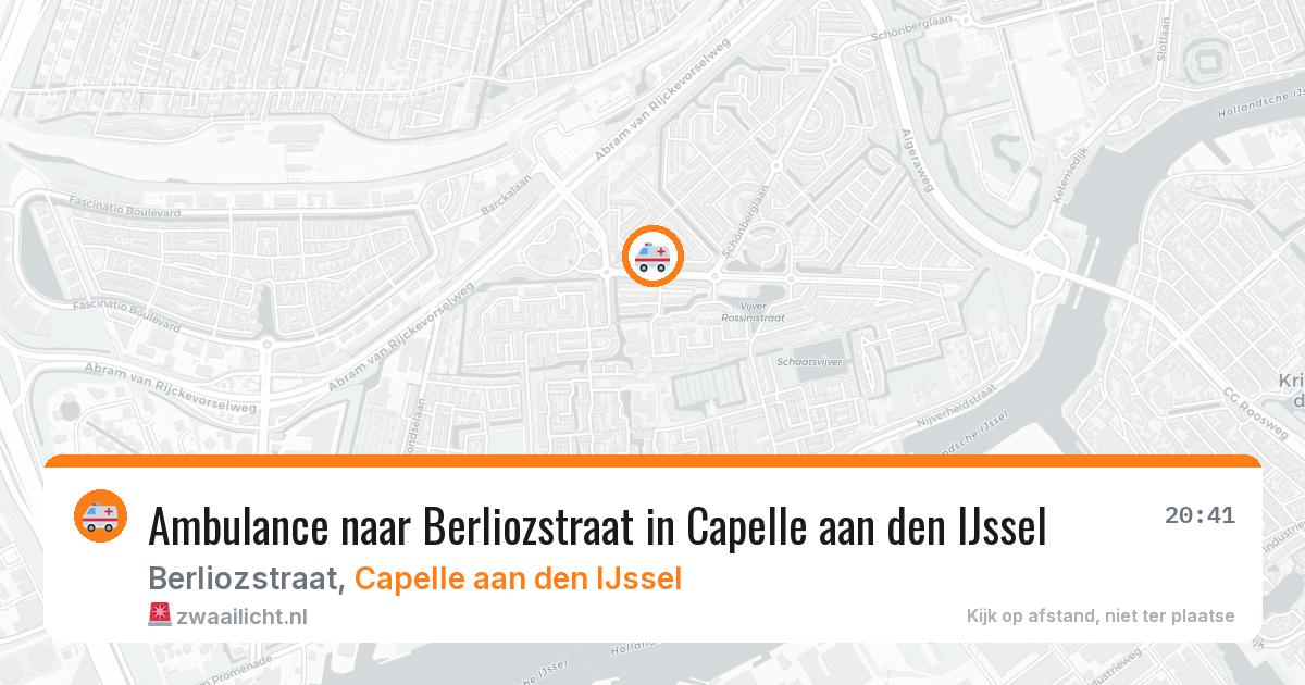 Ambulance naar Berliozstraat in Capelle aan den IJssel — 13 aug 2026