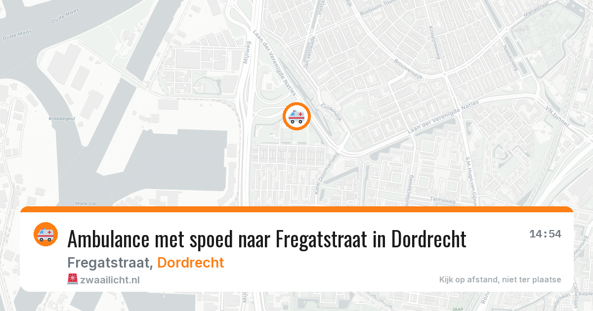 Ambulance met spoed naar Fregatstraat in Dordrecht — 18 jan 2026